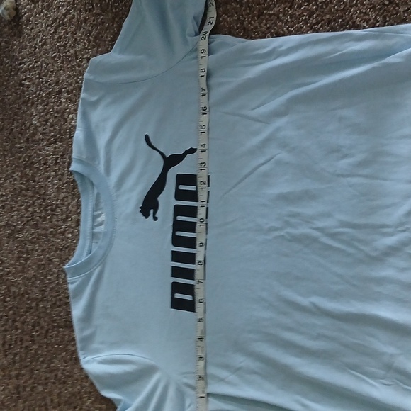 PUMA mens baby blue logo tee shirt size medium - Picture 5 of 11